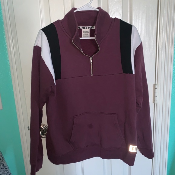 maroon PINK quarter zip jacket
